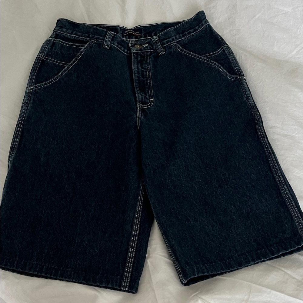 Denim Shorts carpenter bermuda length 100% cotton size 25 New